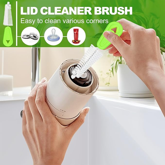 Bottle Brush Cleaner Set of 3, 14 in Long Handle Water Bottle & Straw Cleaner - Image 6