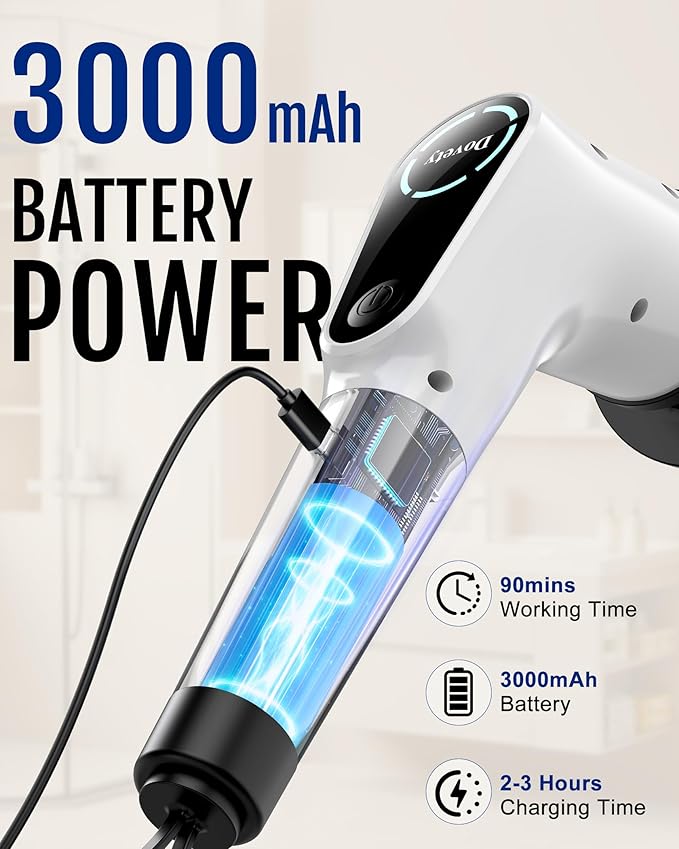 Dovety Electric Spin Scrubber, Cordless Cleaning Brush, Shower Scrubber - Image 6