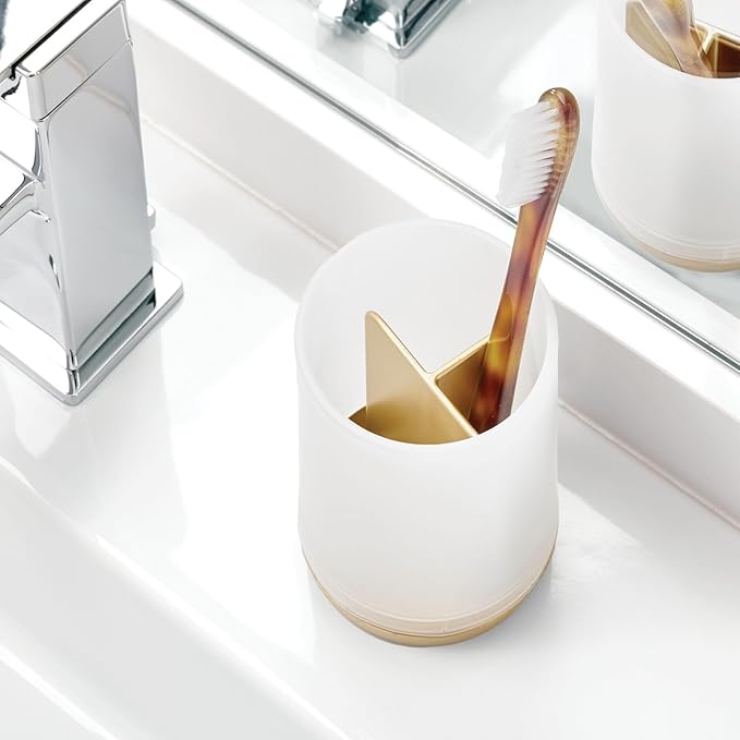 iDesign Toothbrush Holder with 3 Divided Sections - Image 4
