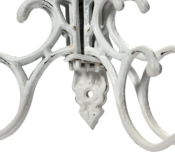 Creative Co-Op Antique Decorative Cast Iron Multi Hook Wall Hanger - Image 5