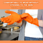 Sibba 1 Pairs Rubber Gloves Dishwashing Kitchen Dish Clean Wash Household - Image 6