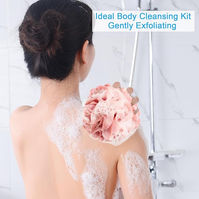 AmazerBath Loofah Sponge 60g/Piece, Exfoliating Bath Sponge Body Scrubber - Image 3