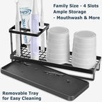 MYITYARD Toothbrush Holders for Bathrooms, 4 Slots Rustproof Metal Tooth - Image 3