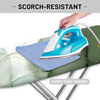 Extra Thick Ironing Board Cover and Pad, Sage Green Marble 15x54 Ironing Board - Image 4