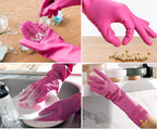Myungjin 2 Pairs Reusable Waterproof Non-Slip Honeycomb Grip Latex Rubber Gloves - Image 6