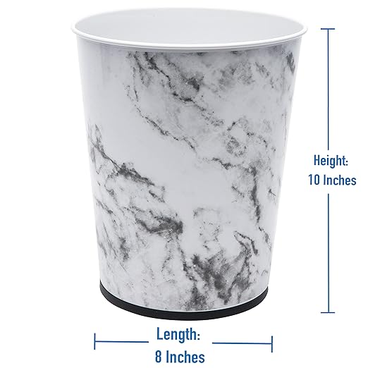 Bath Bliss 5 Liter Small Wastebasket | 2 Pack | Round Open Top | Trash Can | - Image 3