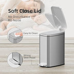 KUK Slim Bathroom Trash Can - Image 4