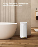 CEROELDA White Bathroom Trash Can - Image 7