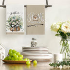 Artoid Mode Eucalyptus Truck Flowers Basket Spring Kitchen Towels Dish Towels - Image 2