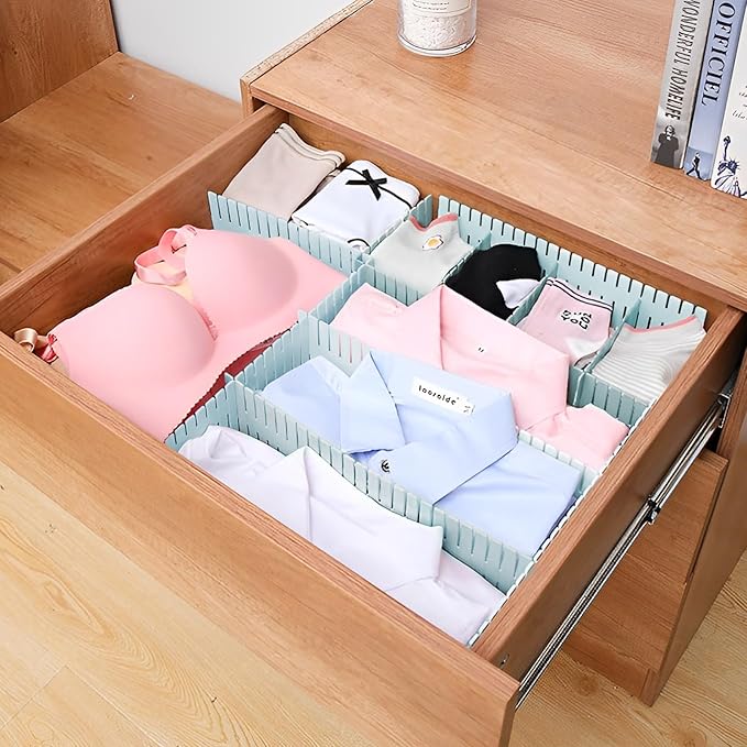 JEPELUS 40 PCS Drawer Dividers, Adjustable Drawer Organizer - Image 7
