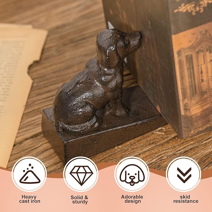 Sungmor Heavy Duty Cast Iron Dog Door Stops | Decorative Cute Animal Statue - Image 7