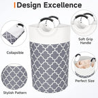 Large Laundry Basket Laundry Hamper Bag Washing Bin Clothes Bag Collapsible Tall - Image 3