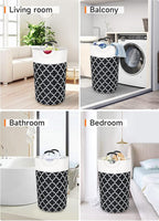 Large Laundry Hampe Basket Washing Bin Clothes Bag Collapsible Tall - Image 7