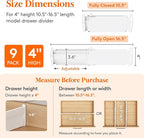 Lifewit 4" Tall 9 Pack Drawer Dividers, 27-42cm/10.5-16.5" Expandable Drawer - Image 2