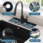 Blooming Lilies Kitchen Sink Splash Guard Faucet Mat Valley Lilies Flowers - Image 4