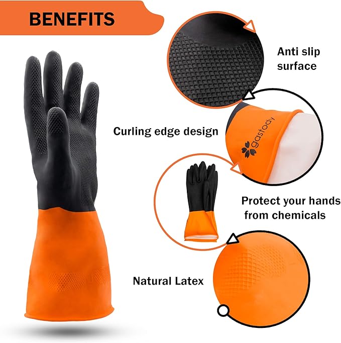 Gastody™ - Chemical Resistant Gloves, Heavy Duty Safety Work Gloves, Resist Acid - Image 9