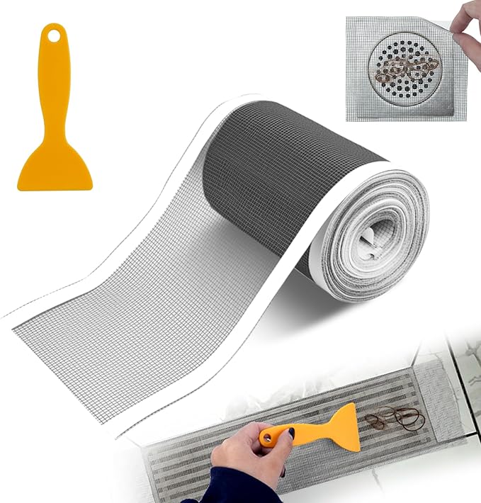 4 Inch x 33 FT Disposable Shower Drain Screen Self-Adhesive Stickers, by Unknown
