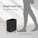 Cesun Small Bathroom Trash Can 2.1 Gallon Wastebasket, Modern Metal Garbage Can - Image 8