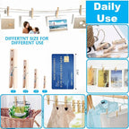 SenseYo 300 Pcs 2.9 Inch Wooden Clothespins Clips - Image 6