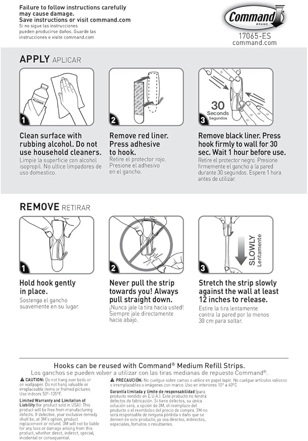 Command Medium Wire Toggle Hooks, 35 Hooks and 40 Strips, Damage-Free Hanging - Image 9