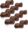 Roowest 12 Pack Wood Wall Hooks Natural Wooden Coat Hooks Wall Mounted Handmade by Roowest