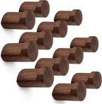 Roowest 12 Pack Wood Wall Hooks Natural Wooden Coat Hooks Wall Mounted Handmade by Roowest