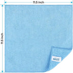 HOMEXCEL Blue Microfiber Cleaning Cloth, 12 Pack Premium Microfiber Towels - Image 2
