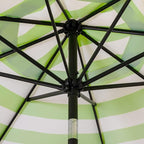 Sunnyglade 9' Patio Umbrella Outdoor Table Umbrella with 8 Sturdy Ribs (Grass Green and White) - Image 4