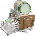2 Tier Dish Drying Rack Automatic Drainage Board Space-Saving by Unknown