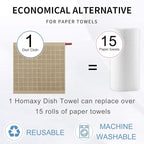 Homaxy 100% Cotton Terry Kitchen Dish Cloths, Ultra Soft and Absorbent Dish - Image 7