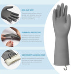 Dishwashing Gloves for Kitchen, 4 Pairs Rubber Cleaning Household Dish Washing - Image 3