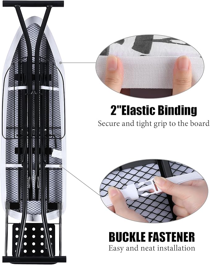 BNDX Ironing Board Cover, Stain Resistant & Durable Scorch, 2 Click Buckles - Image 6