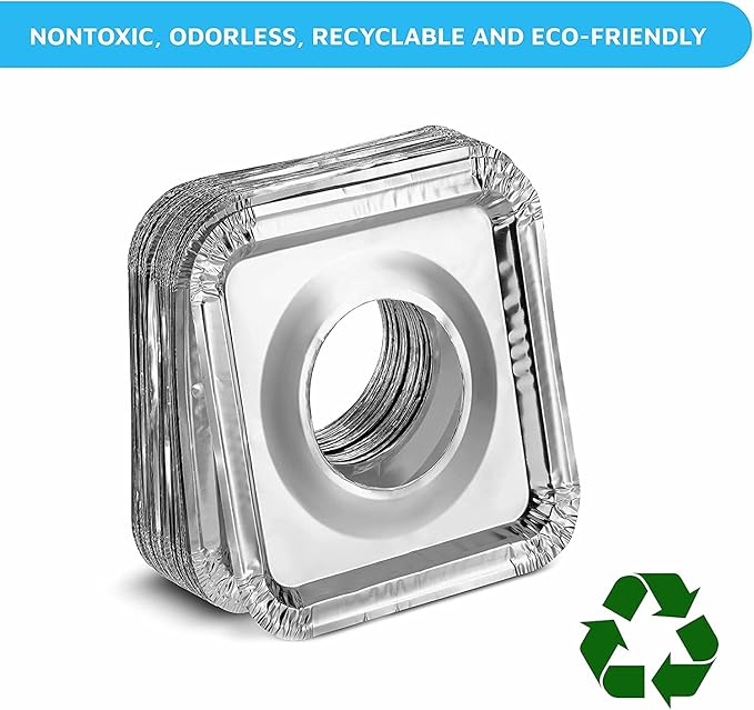 Aluminum Foil Square Gas Burner Disposable Heavy Thick Quality Bib Liners - Image 3