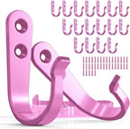 20PCS Pink Heavy Duty Single Prong Metal Wall Hooks by BREYDROK