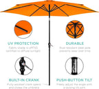 Best Choice Products 10ft Outdoor Table Compatible Steel Polyester Market Patio Umbrella w/Crank and Easy Push Button Tilt - Image 5