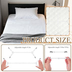 16 Pcs Bed Sheet Straps Sets-2 Style Adjustable Bed Sheet Fasteners Holders - Image 2