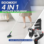 BOOMJOY 4 in 1 Shower Cleaning Brush, Grout Brush - Image 2