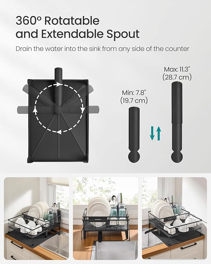 SONGMICS Dish Drying Rack, Kitchen Dish Rack - Image 4
