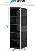 ZOBER Hanging Closet Organizer, 5-Shelf - Image 3