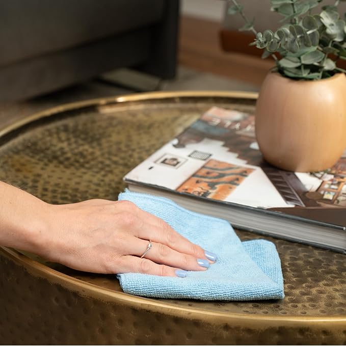 S&T INC. 100 Pack Microfiber Cleaning Cloth, Bulk Towels - Image 9