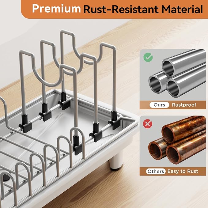 Small Dish Drying Rack, Compact Dish Drainer - Image 4