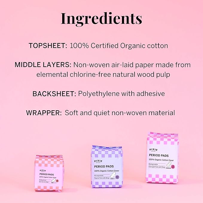 Pixie Organic Cotton Ultra Thin Mini Pads - Image 7