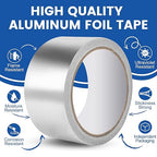 9 Pack Aluminum Foil Tape, 3.9 mil 2" x 450 Feet Total Silver High Temperature - Image 3
