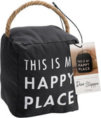 Pavilion "This Is My Happy Place" Canvas Door Stopper by PavilionGiftCompany