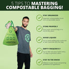 Simply Bio 3 Gallon Compostable Trash Bags Liners Drawstring, Heavy Duty Extra - Image 7