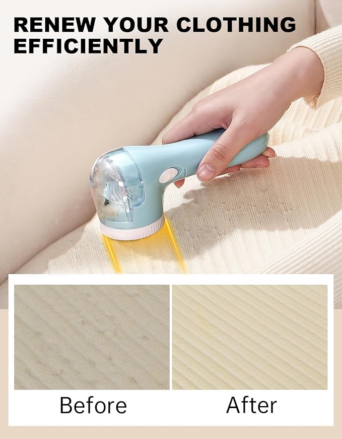 Lint Remover, Bojia Electric Clothes Fabric Shaver, Fuzz Pill Bobble Remover - Image 2