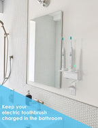 OAPRIRE Electric Toothbrush Holder Wall Mounted, 2 Pack Acrylic Electric - Image 2