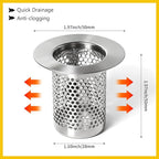 Bathroom Sink Drain Strainer, 304 Stainless Steel Hair Catcher - Image 2