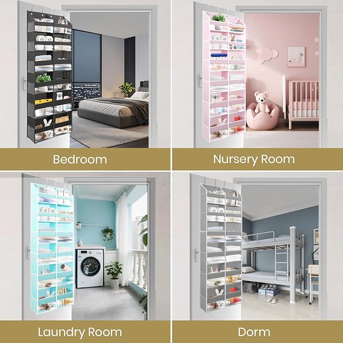 HOMELUX THEORY UPGRADED 6 Tiers Over The Door Organizer Hanging - Image 2
