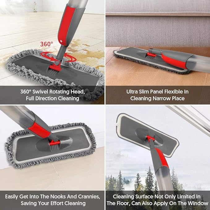 Spray Mops for Hardwood Floors Cleaning: MEXERRIS Falt Mop - Image 5